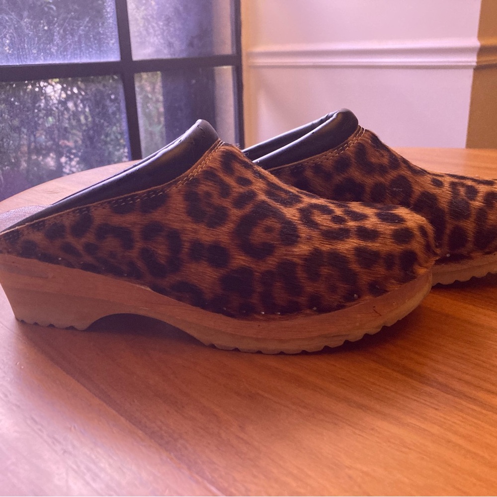 Troentorp Leopard Clogs - size 40